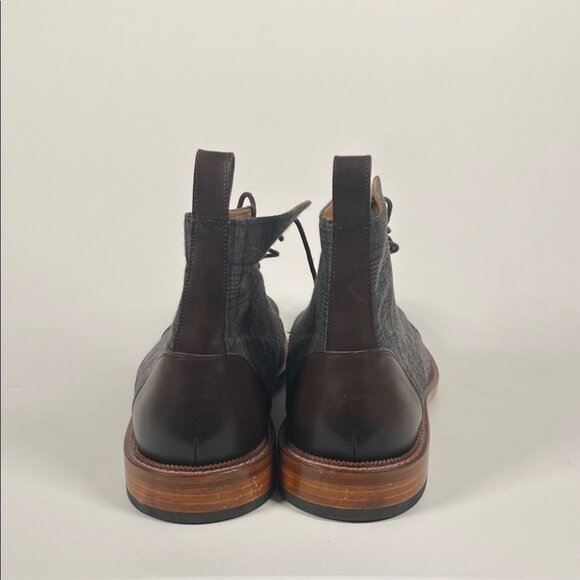 Taft Charcoal Plaid Leather Men's Boots - Picture 4 of 4